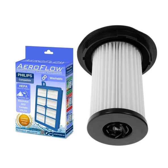 Philips Marathon FC9232/01 Uyumlu Filtre Seti | 1x FC8038/01 - 1x FC6086/01 (AeroFlow® Yıkanabilir Hepa) ürün görseli 1