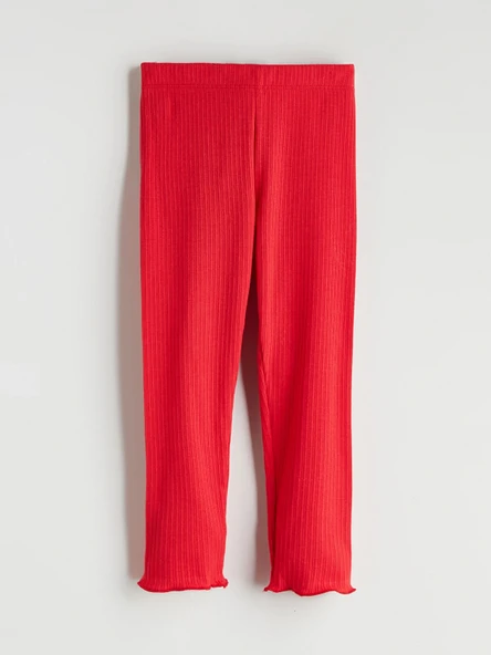 LCW Kids Kirmizi Beli Lastikli Kız Çocuk Basic Tayt ürün görseli 1