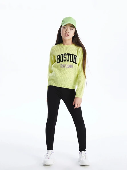 LCW Kids Siyah Beli Lastikli Basic Kız Çocuk Tayt ürün görseli 1