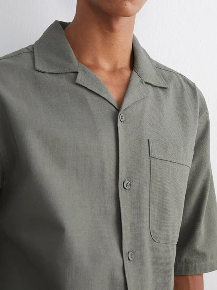 LCW Vision Yeşil Regular Fit Erkek Gömlek - Resim 3