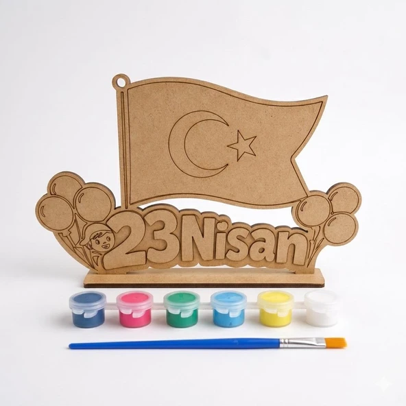 23 Nisan Ahşap Boyama Seti - Resim 6