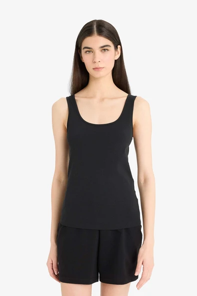 Defacto R9041AZBK81 Siyah Regular Fit Pamuklu Atlet ürün görseli 1