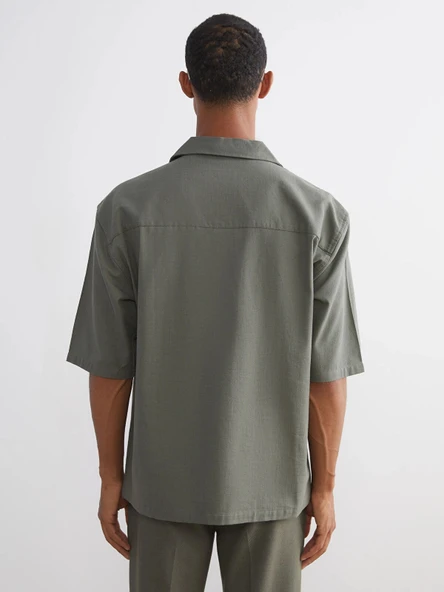 LCW Vision Yeşil Regular Fit Erkek Gömlek - Resim 4