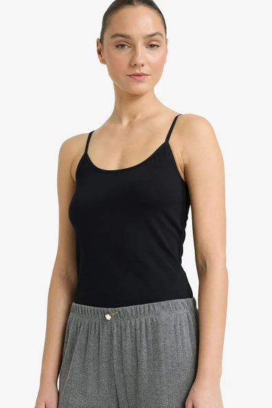 Defacto M6858AZBK81 Siyah Regular Fit Pamuklu Atlet ürün görseli 1