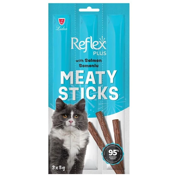 Reflex Plus Somonlu Stick Kedi Ödül Maması 5 Gr 3 Lü ürün görseli 1