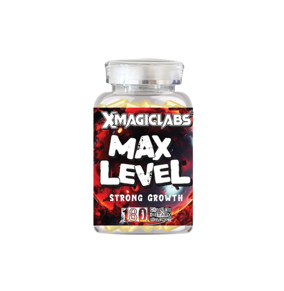 Xmagiclabs Max Level GH Shilajit, Ashwagandha, Maca, Tribulus, Turkesteron  180 CAPS - USA MENŞEİ FDA ONAYLI ürün görseli 1