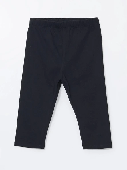 LCW Kids Siyah Beli Lastikli Basic Kız Çocuk Tayt ürün görseli 1