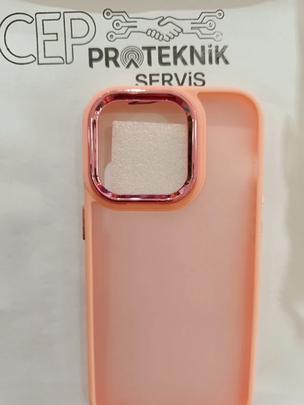iPhone 14 Pro şeffaf pembe kılıf ürün görseli 1