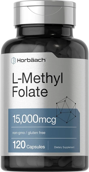 Horbaach L-Methylfolate MTHF 15000mcg 120 Caps ürün görseli 1