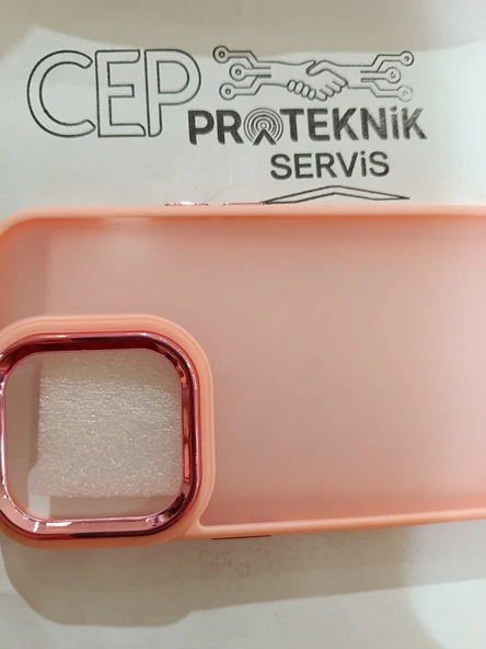 iPhone 14 Pro şeffaf pembe kılıf - Resim 3