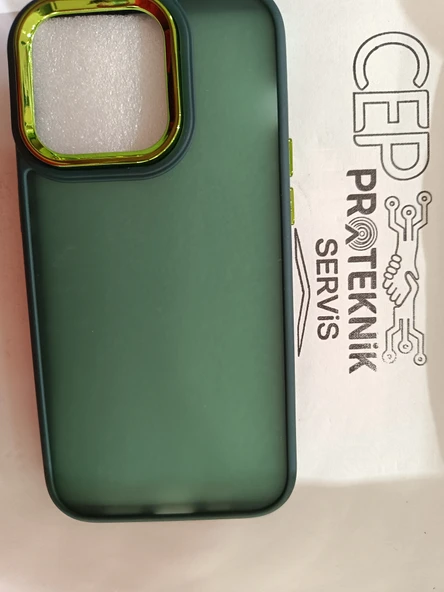 iPhone 14 Pro şeffaf yeşil renk kılıf ürün görseli 1