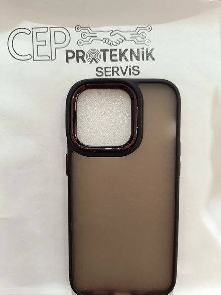 iPhone 14 Pro şeffaf siyah kılıf ürün görseli 1