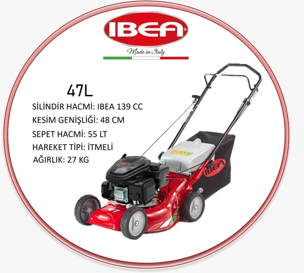 IB 47L LONCİN MOTORİ ALÜMİNYUM KASA ÇİM BİÇME MAKİNESİ ürün görseli 1