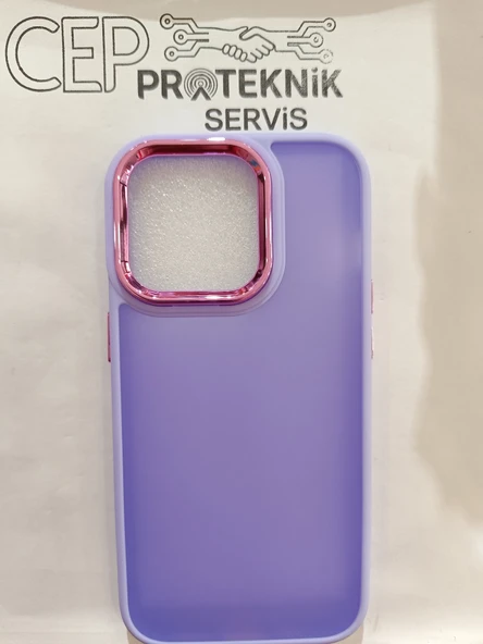 iPhone 14 Pro şeffaf mor renk kılıf ürün görseli 1