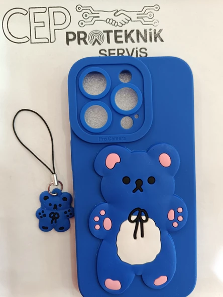 iPhone 14 Pro ayıcıklı lacivert kılıf ürün görseli 1
