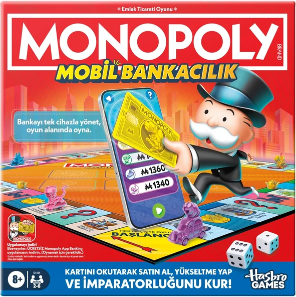 Hasbro Monopoly Mobil Bankacılık Kutu Oyunu ürün görseli 1