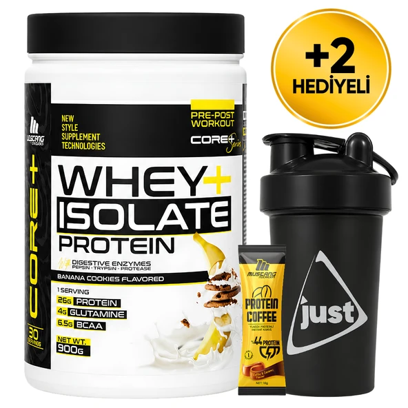 Mustang Nutrition Core+ Series Isolate Whey Protein Tozu 900 Gr 30 Servis Muzlu Kurabiye + Shaker + Protein Kahve Hediyeli ürün görseli 1