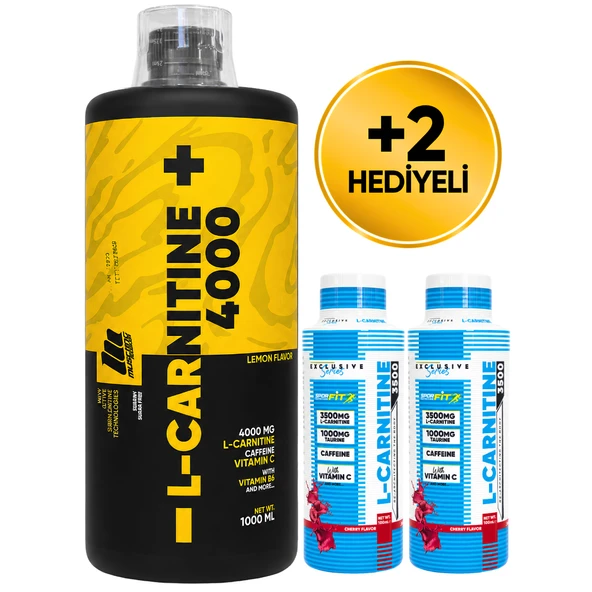 Mustang Nutrition L-Carnitine 4000 Mg 1000 Ml 33 Servis Limon + 2 x L-Karnitin Shot Hediyeli ürün görseli 1