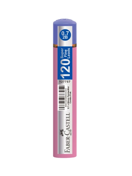 FABER CASTELL GRIP MIN 07 2B 60MM 120 LI PEMBE/MOR ürün görseli 1