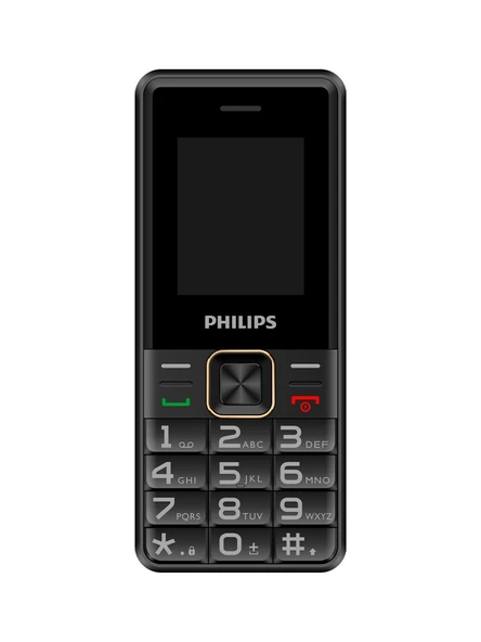 Philips E6105 4g Çift Sim Kartlı Tuşlu Cep Telefonu Siyah ürün görseli 1