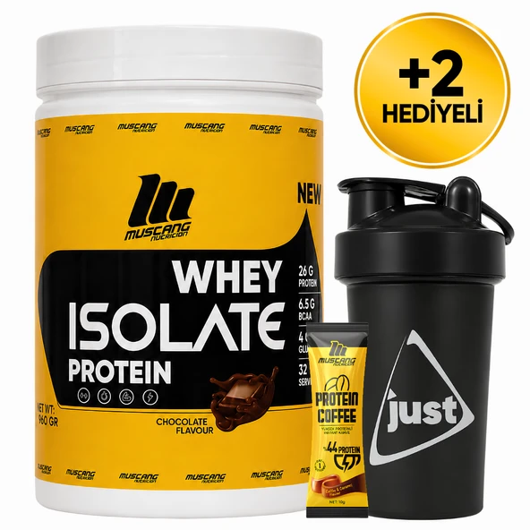 Mustang Nutrition Whey Isolate Protein Tozu 960 Gr 32 Servis Çikolata + Shaker + Protein Kahve Hediyeli ürün görseli 1