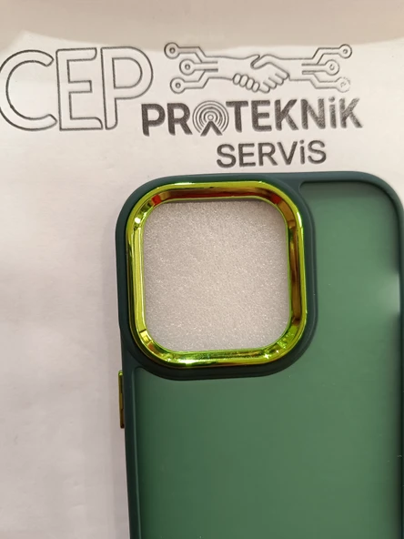 iPhone 14 Pro şeffaf yeşil renk kılıf - Resim 3