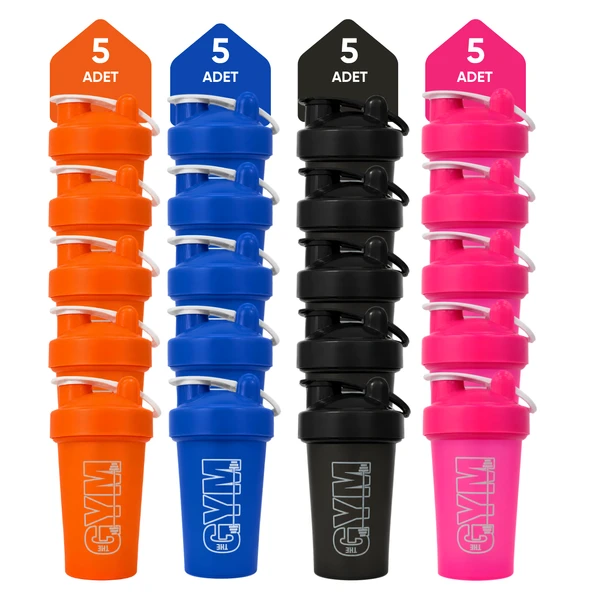 Gym Shaker 550 ML Ölçekli ve Sızdırmaz Kapaklı Protein Shaker 20'li Set ürün görseli 1