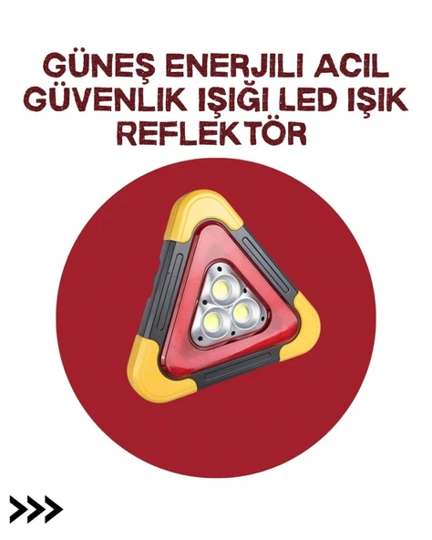 Alüminyum Gövdeli Led Üçgen Reflektörlü Acil Işık ürün görseli 1
