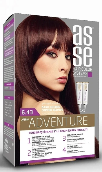 asse Adventure Set Saç Boyası No:6.43 Koyu Kumral Bakır Dore ürün görseli 1