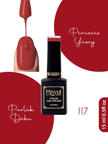 Misyul UV Led Kalıcı Oje Nail Art 15 ml 117 ürün görseli 1