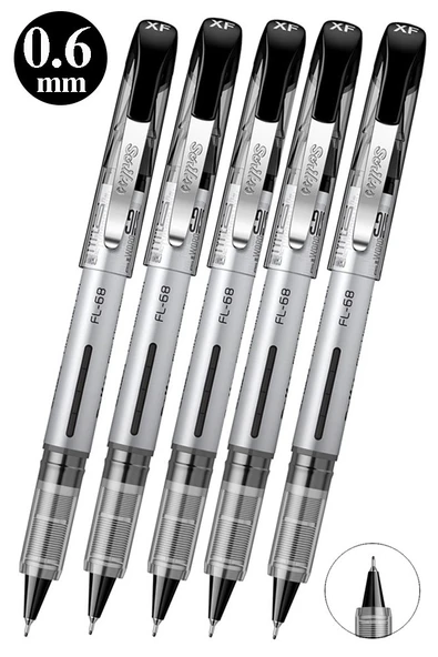 Siyah Pilot Kalem FL-68 5 Adet Scrikss Fine Liner Pilot Kalem 0.6mm Fineliner Uçlu Pilot Kalem İnce Su Bazlı Mürekkepli ürün görseli 1