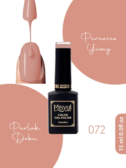 Misyul UV Led Kalıcı Oje Nail Art 15 ml 072 ürün görseli 1