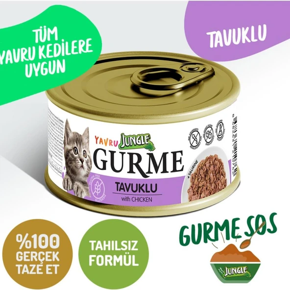 Gurme 85G Yavru Tavuklu Kedi Konserve ürün görseli 1
