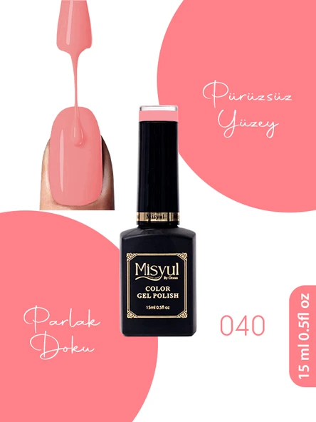 Misyul UV Led Kalıcı Oje Nail Art 15 ml 040 ürün görseli 1