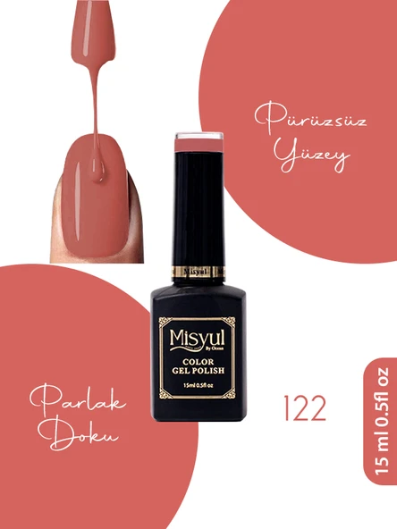 Misyul UV Led Kalıcı Oje Nail Art 15 ml 122 ürün görseli 1