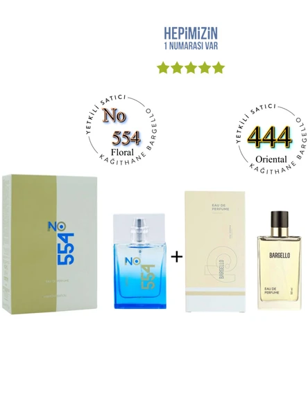 No: 554 + 444 Unisex / Kadın Parfüm Edp 50 ml Floral / Oriental - Mnms554444 ürün görseli 1