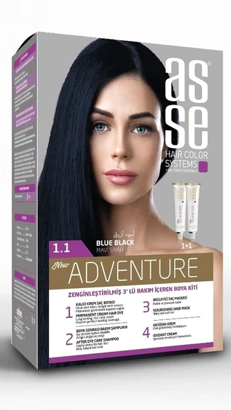 asse Adventure Set Saç Boyası No:1.1 Mavi Siyah ürün görseli 1