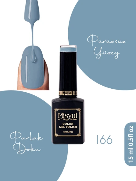 Misyul UV Led Kalıcı Oje Nail Art 15 ml 166 ürün görseli 1