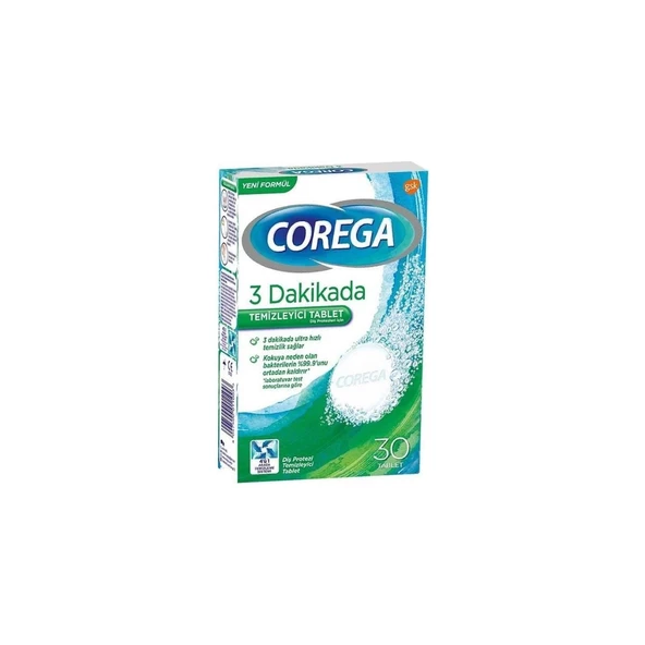 Corega 3 Dakikada Protez Temizleyici Tablet 30'lu ürün görseli 1