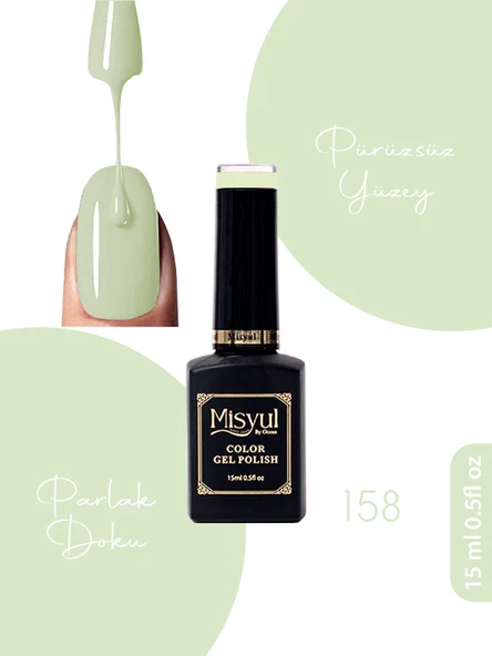 Misyul UV Led Kalıcı Oje Nail Art 15 ml 158 ürün görseli 1