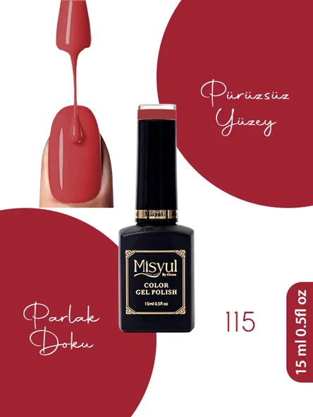 Misyul UV Led Kalıcı Oje Nail Art 15 ml 115 ürün görseli 1
