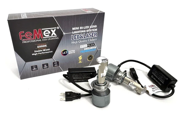 Femex H7 Pro Plus EXCLUSIVE Mini Bi-LED CSP LEXTAR Chips 60w - Resim 3