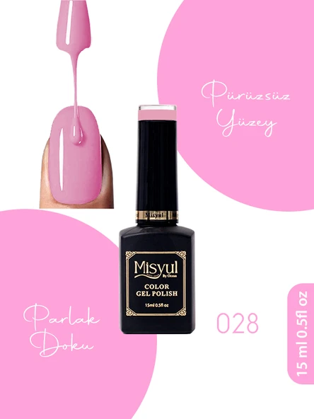 Misyul UV Led Kalıcı Oje Nail Art 15 ml 028 ürün görseli 1