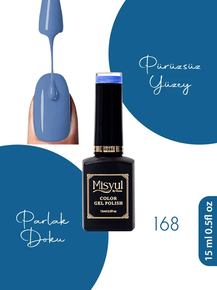 Misyul UV Led Kalıcı Oje Nail Art 15 ml 168 ürün görseli 1