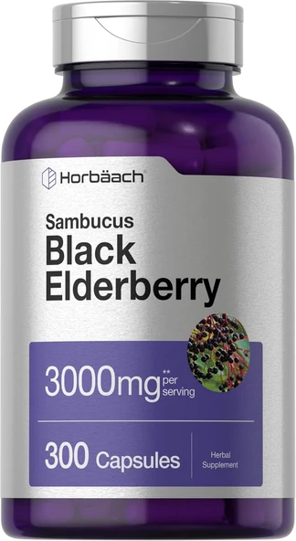 Horbäach Sambucus Black Elderberry 300 Caps ürün görseli 1