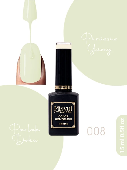 Misyul UV Led Kalıcı Oje Nail Art 15 ml 008 ürün görseli 1