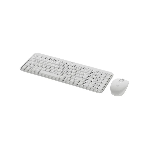 Logitech MK250 Kablosuz Klavye Mouse Seti - Beyaz - Resim 2