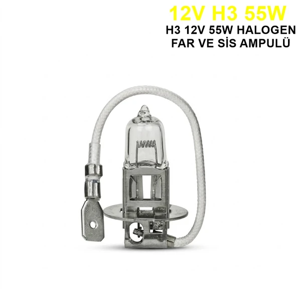 Trifa H3 Halojen Far Ampülü 12V 55Watt Sarı ürün görseli 1