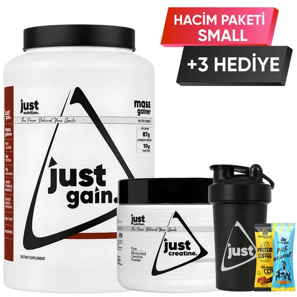 Just Nutrition Hacim Paketi - Small + 3 Hediye (Karbonhidrat Tozu + Kreatin) ürün görseli 1
