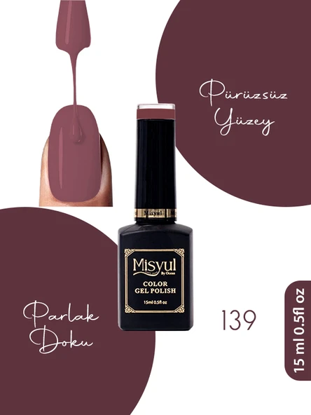 Misyul UV Led Kalıcı Oje Nail Art 15 ml 139 ürün görseli 1